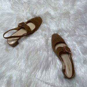 💎Womens Nine West brown slingback w/buckle size 8